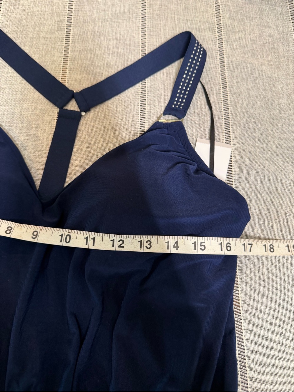 NWT MagicSuit Miracles Hit Swimsuit Gabby Romper Women's 12 Navy One Piece $174 - Picture 13 of 16